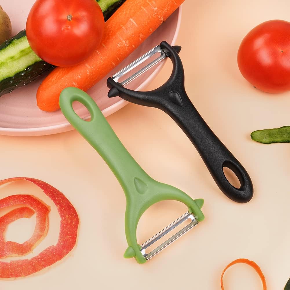 Éplucheur universel - 2 pièces - inox, poignée ergonomique, fruits/légumes