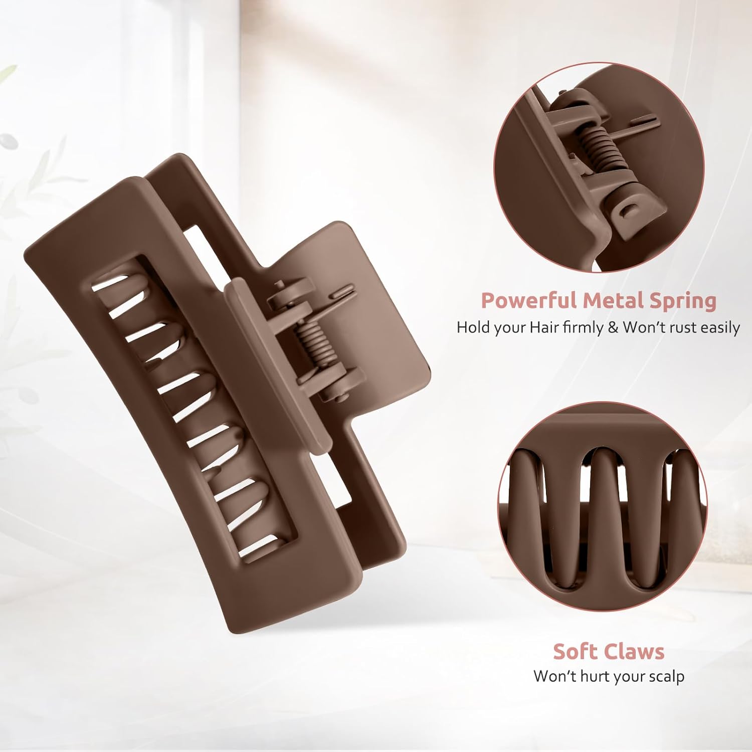 Lolalet - pinces à cheveux double dents 8cm - 6 couleurs variées