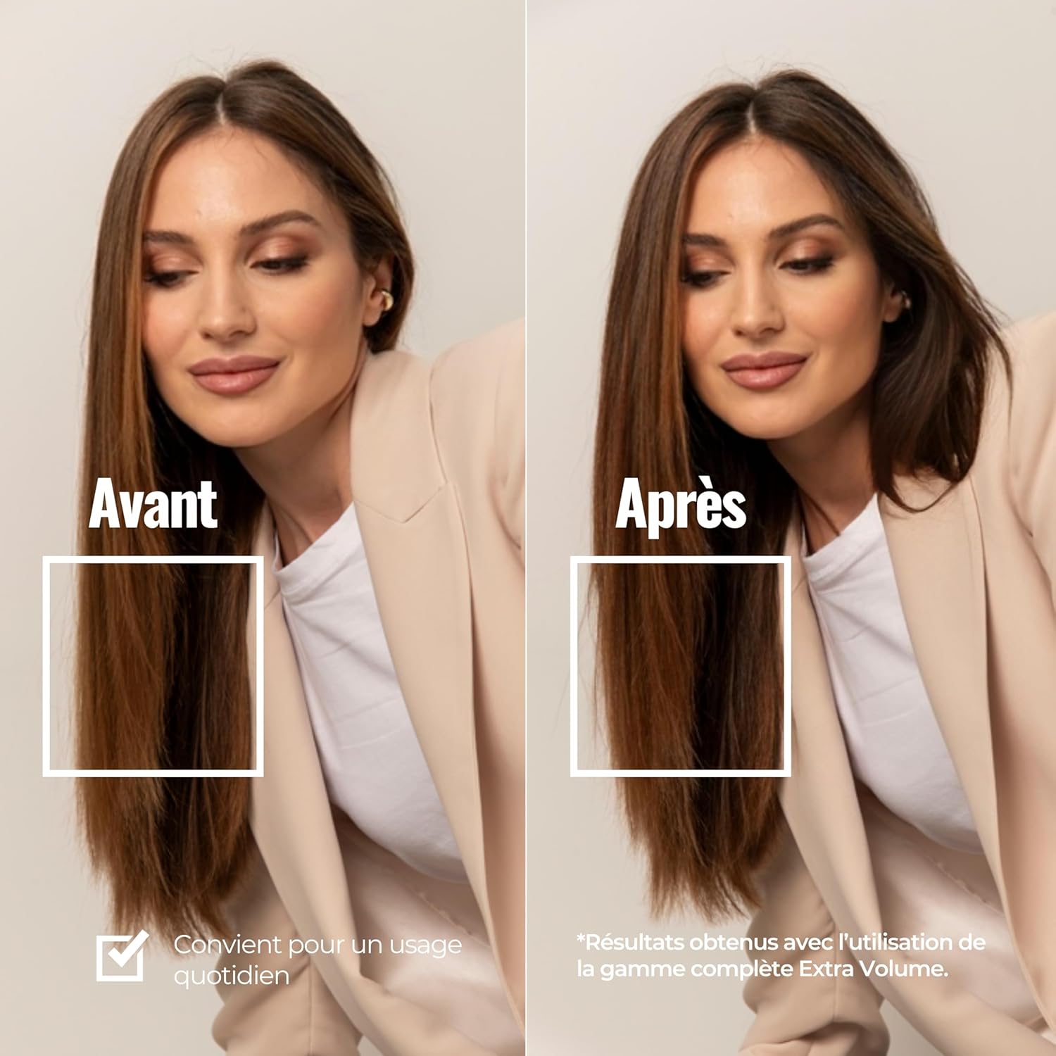 Abril et Nature - Routine Volume Cheveux Fins - 550ml - protection thermique, formule légère, renforce et répare