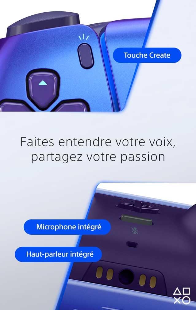 Sony - Manette DualSense PS5/PC - Sans fil, Haptique, Indigo