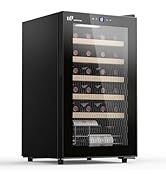 Upstreman W24 Cave à vin avec Porte en Verre pour 24 Bouteilles, Réglable de 5°C à 20°C, Encastra...
