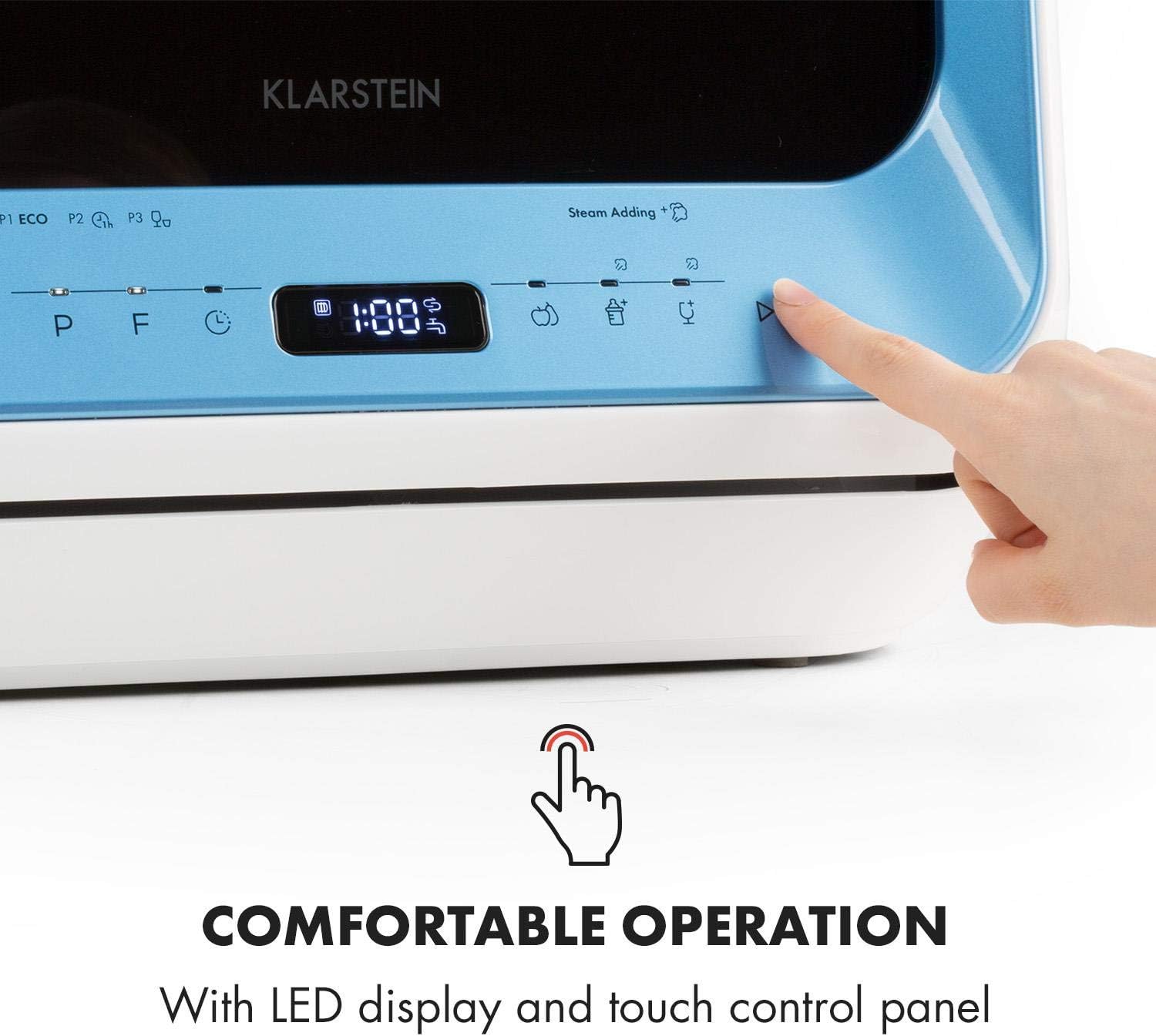 Klarstein - Amazonia Mini - compact, 7 programmes, 5L, silencieux, digital, bleu