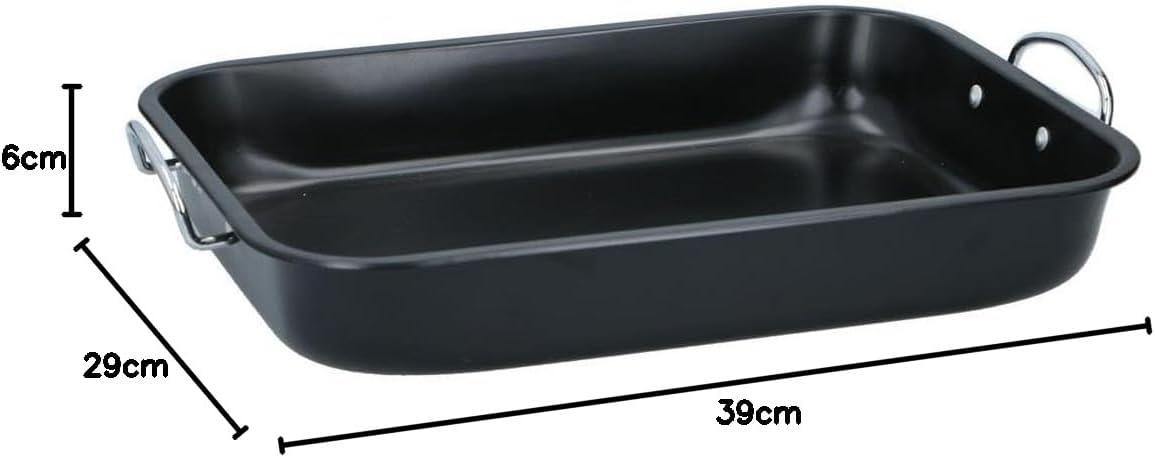 Alpina - Plat à four rectangulaire 39x29x6 cm - Métal noir