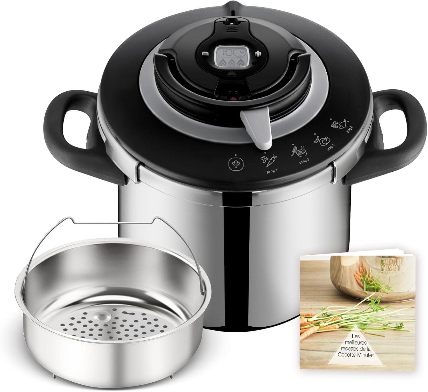 SEB - Clipso+ Chef - 10L - cocotte-minute induction, 4 programmes, ouverture facile - P4551500