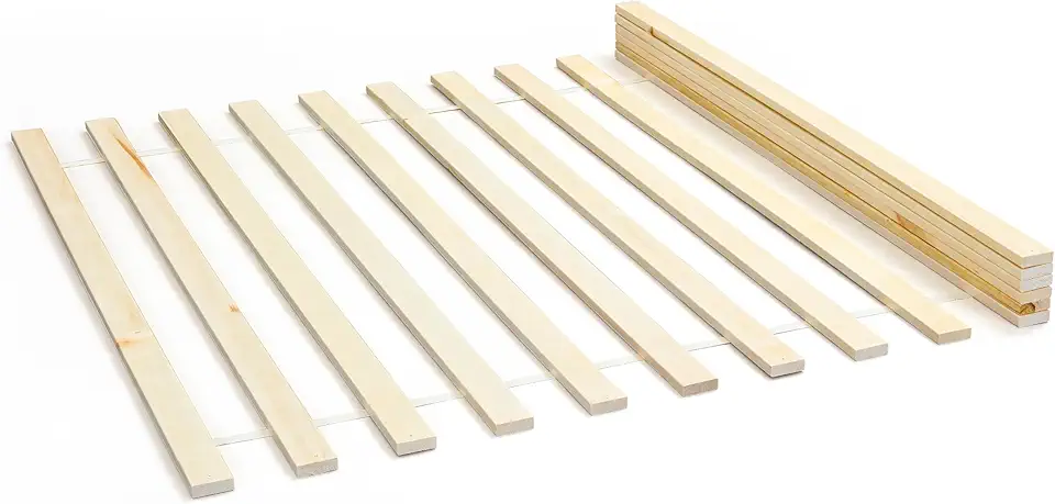 Inter Link - sommier à lattes pin massif 90x200 cm, naturel, robuste