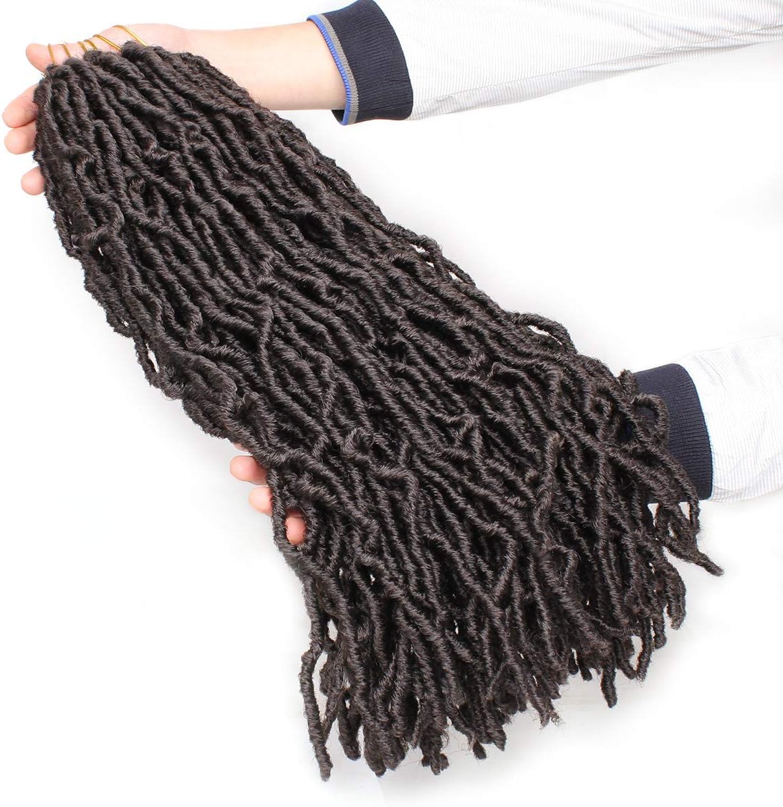 Xtrend - Nu Faux Locs 18 pouces - tresses au crochet, bouclées, 7 packs, 12 mèches