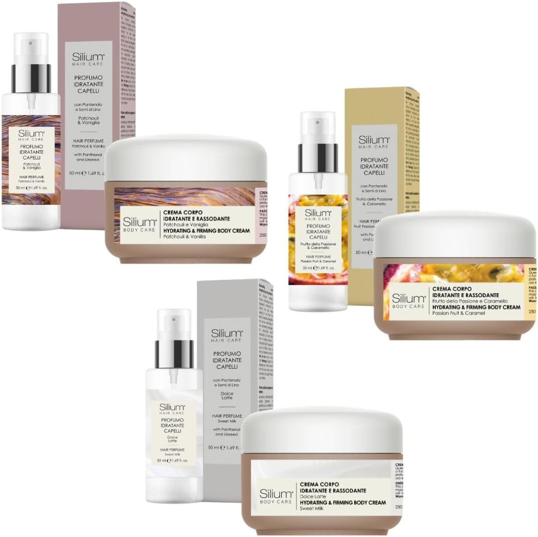 Parfum hydratant fortifiant cheveux + crème corps - patchouli, vanille, panthénol, graines de lin, jojoba, karité