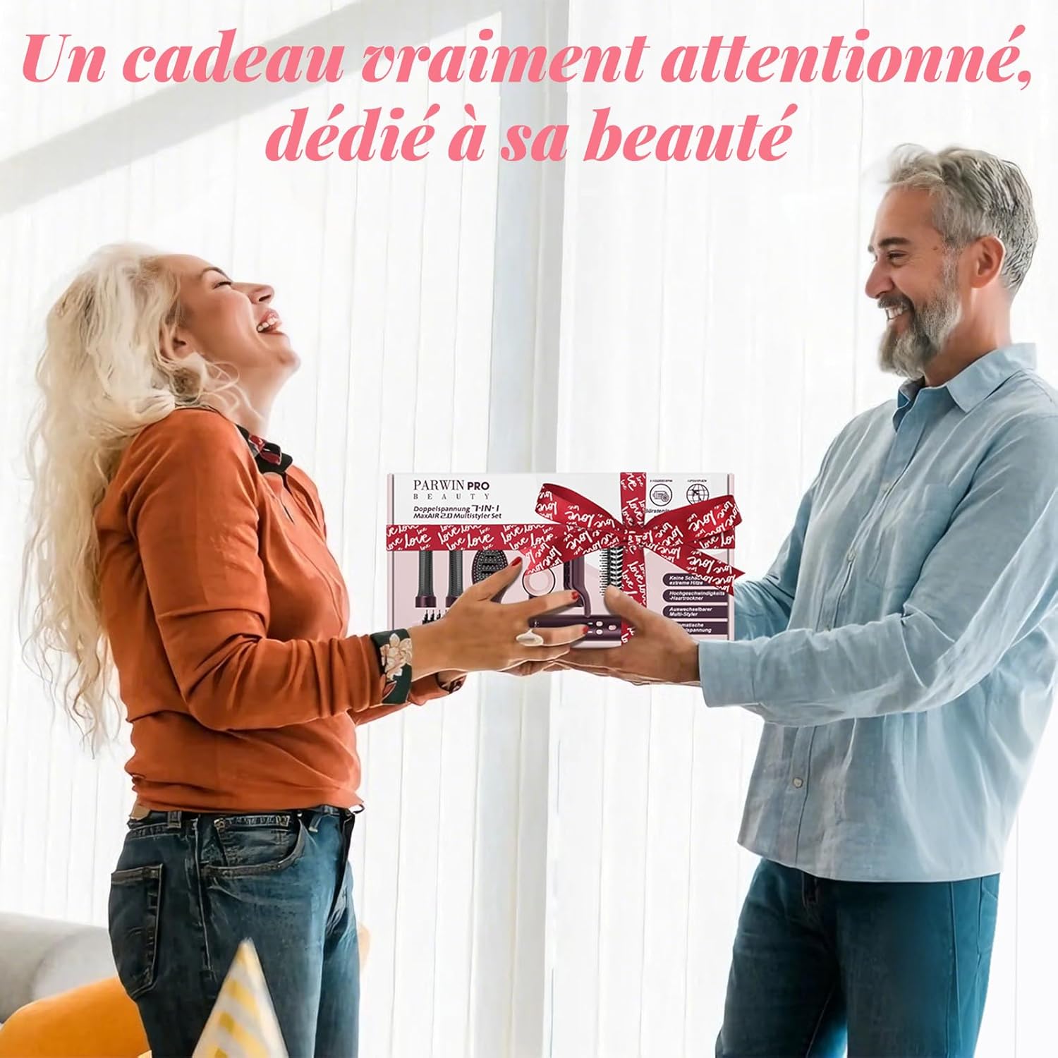 Air styler 7 en 1 - multi-fonction - 110,000 RPM, double tension, lisseur, brosse volumisante, Jasper Plum