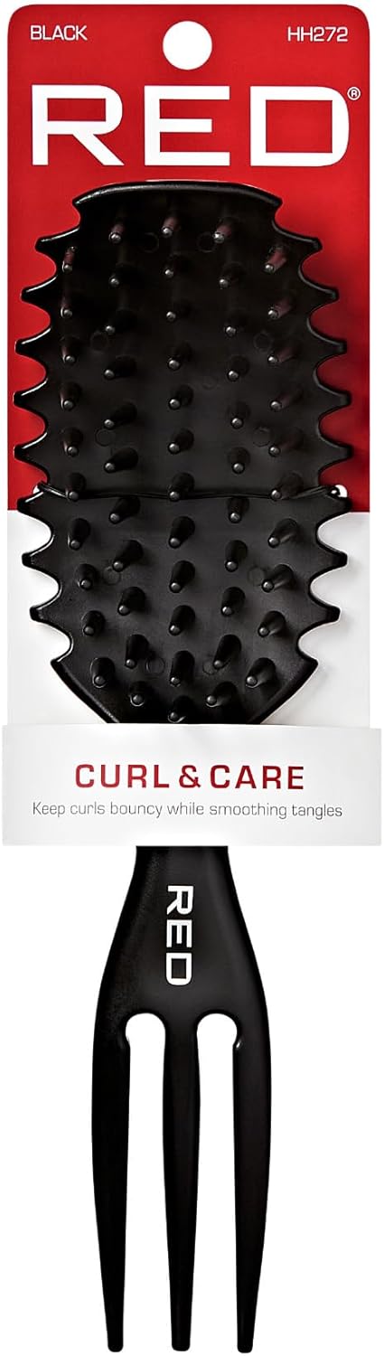 Curl & Care - Brosse démêlante, massante, douce cheveux, format compact