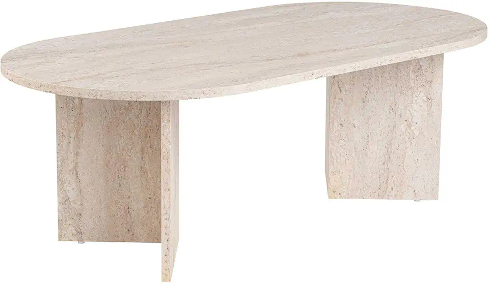 Hanah Home - Élégante série - 119x39,8x60 cm - design marbre, mélamine 18 mm