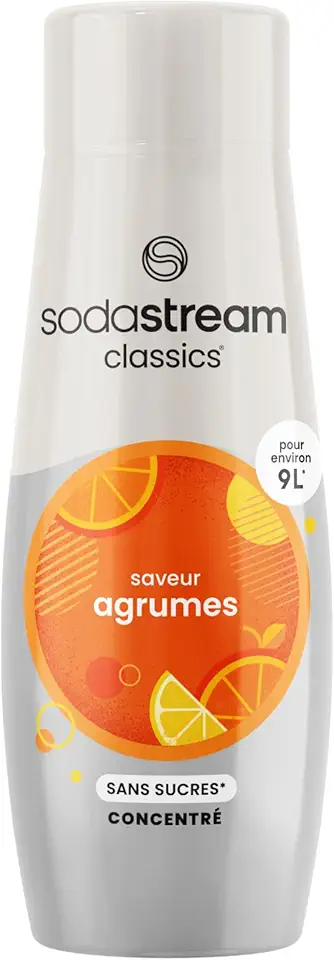 SodaStream - Concentré Agrumes Sans Sucres - 440 ml - Prépare jusqu’à 9 L de soda