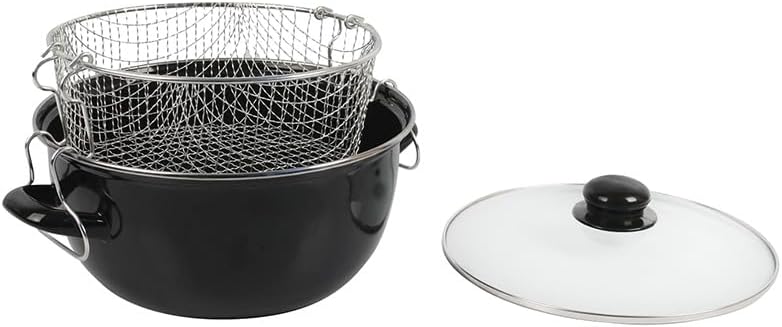 Crealys - friteuse traditionnelle - 20 cm - acier émaillé, induction, 545412