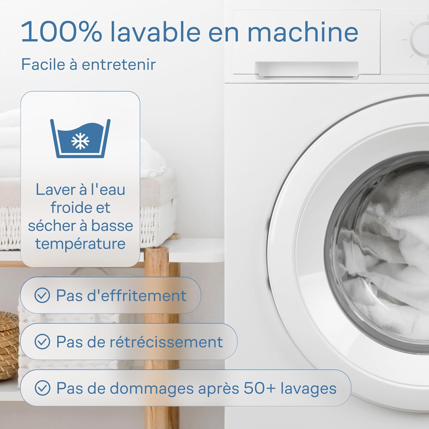 Surmatelas Confort Nuageux - 140x190 cm - Ultra-doux, bambou respirant