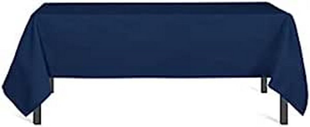 Soleil d'Ocre - Nappe rectangle anti-taches - 140x240 cm - polyester bleu marine