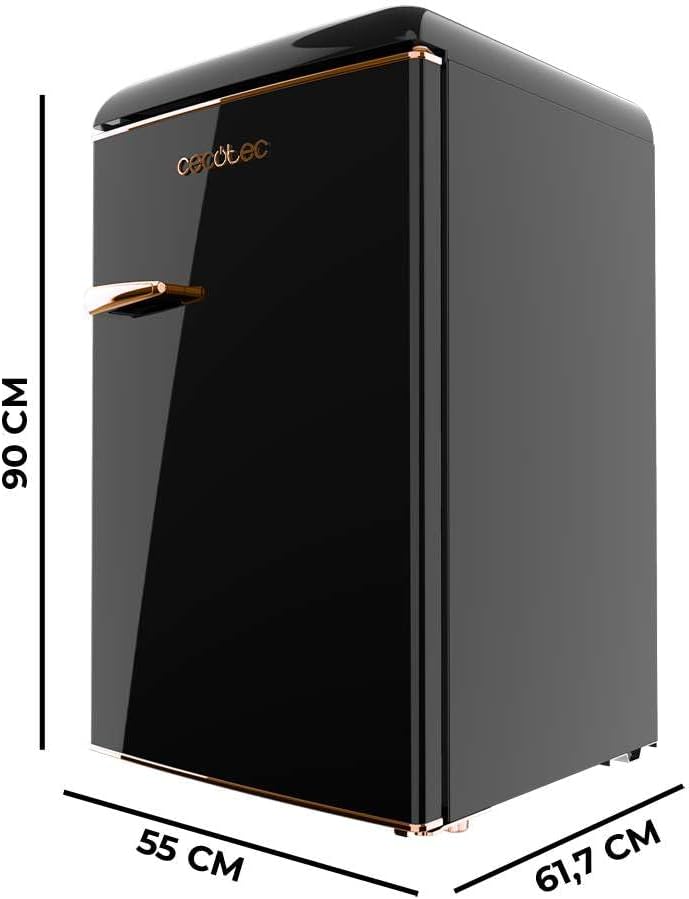 Cecotec - Bolero CoolMarket Origin 110 - 110L - rétro, classe E, Icebox, LED, poignées chromées