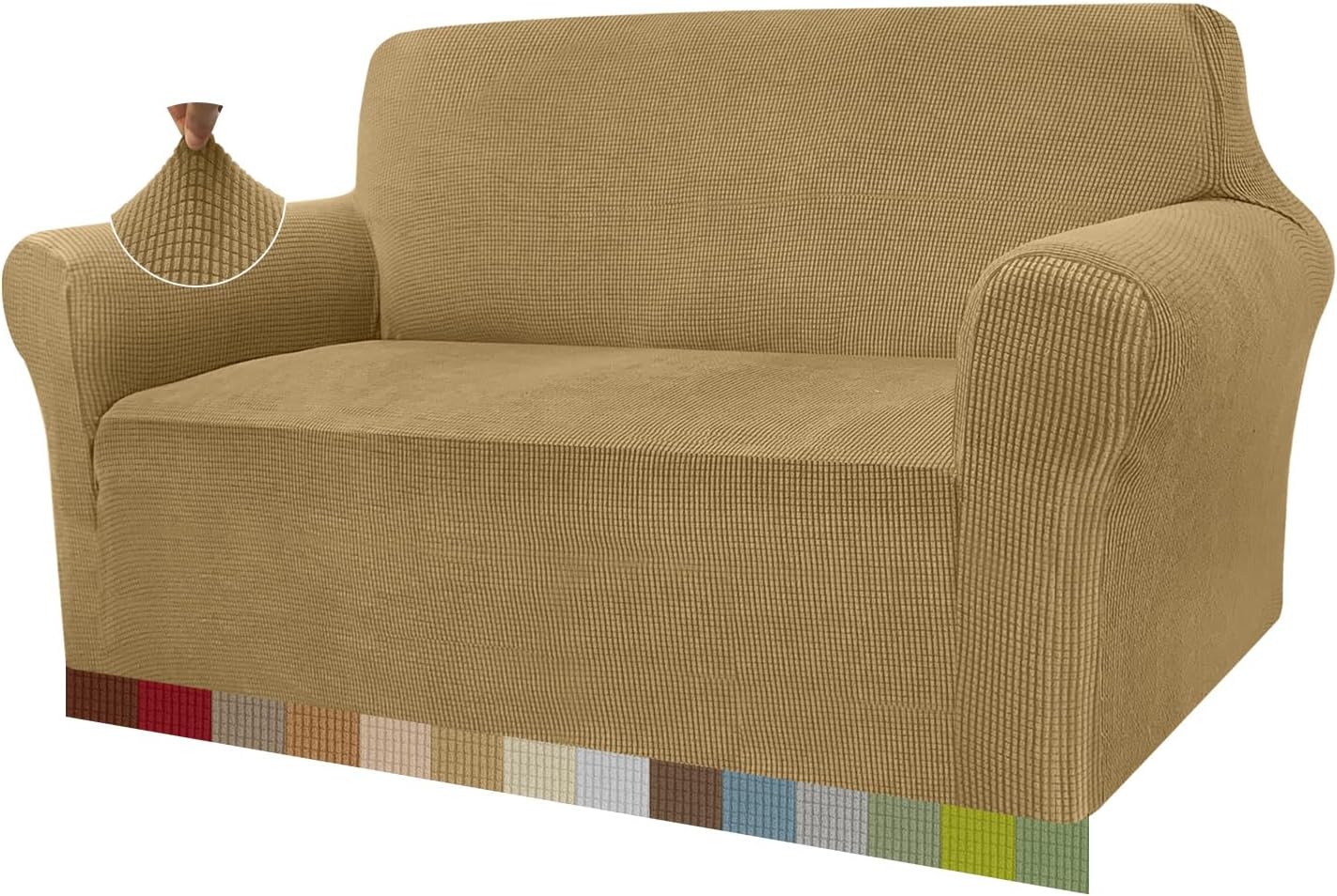 Granbest - housse canapé jacquard 2 places - extensible, protection animaux