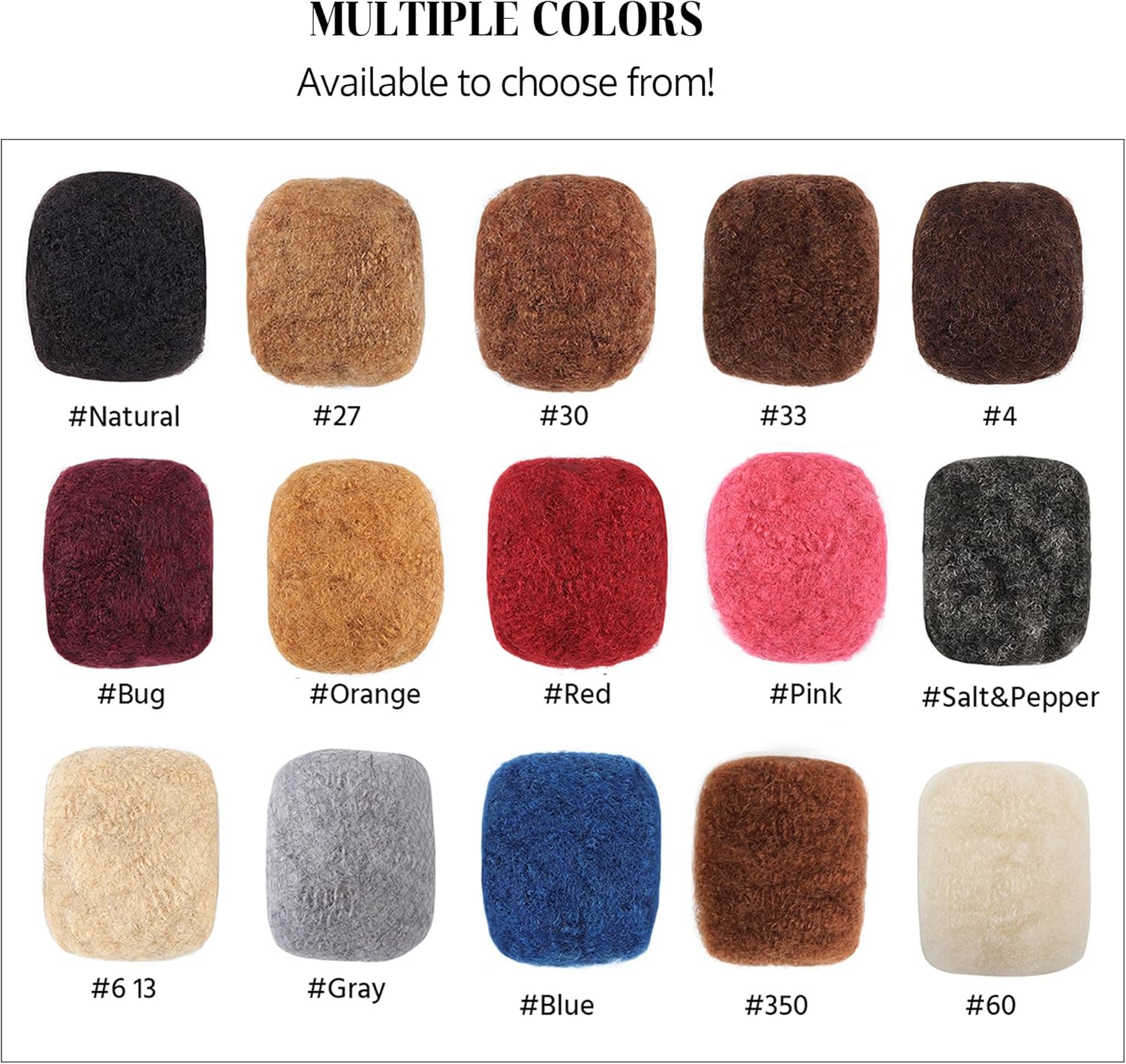 Extensions cheveux naturels - afro kinky bulk, 8