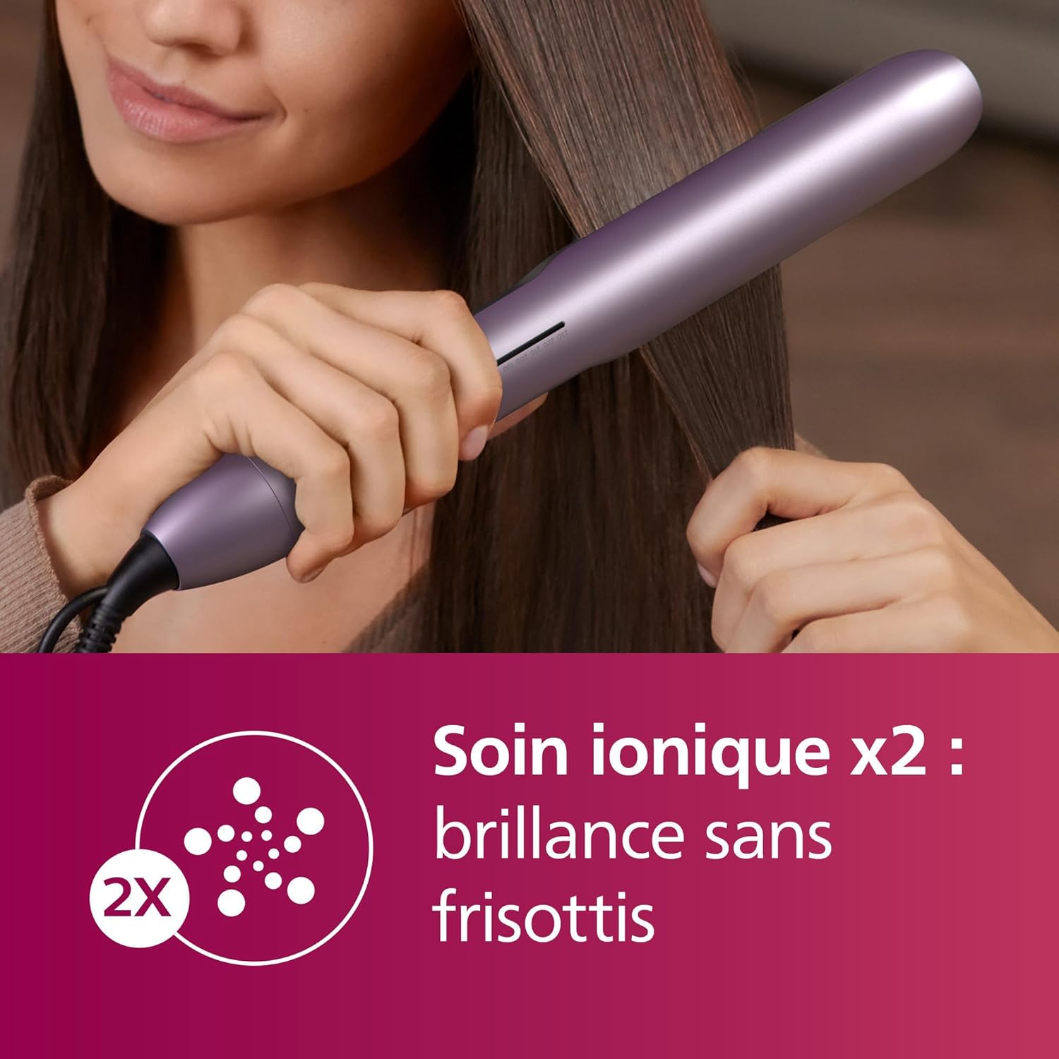 Philips - lisseur Série 5000 - 47x15mm - céramique, ThermoShield, BHS530/00