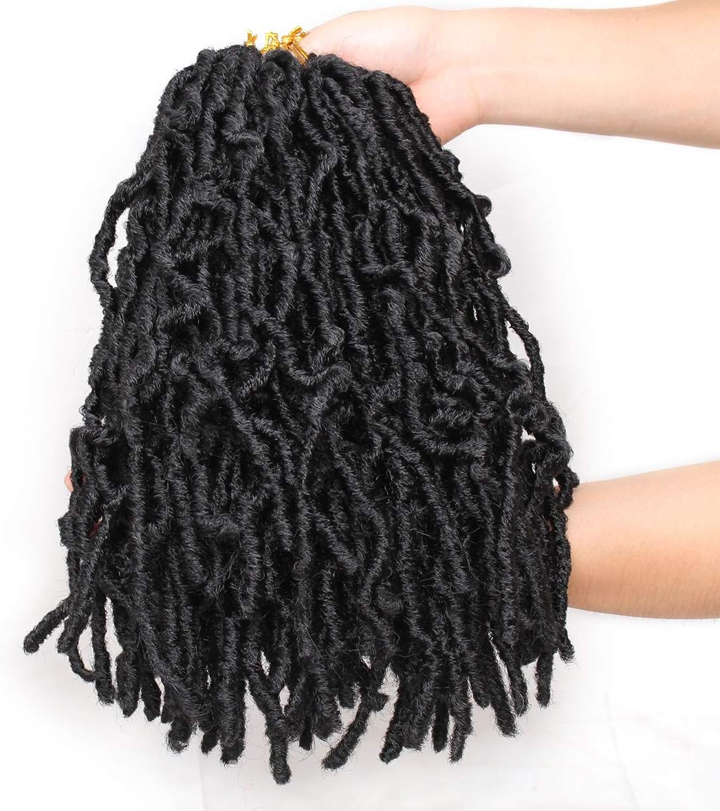 Xtrend - Faux Locs Goddess - 12 pouces - 6 packs, pré-bouclés, synthétiques, 1B#