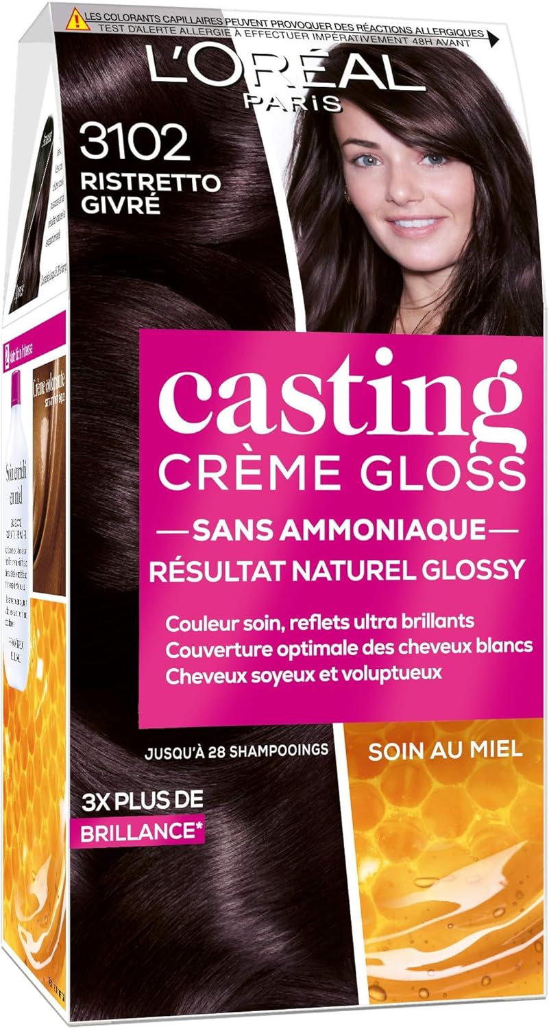 L'Oréal Paris - Casting Crème Gloss - coloration semi-permanente sans ammoniaque, effet glossy naturel - 3102