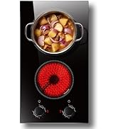 Plaque de cuisson vitrocéramique Disavir, 2 plaques pour tous types de casseroles, avec boutons rotatifs, 30 cm, plaque encastrable