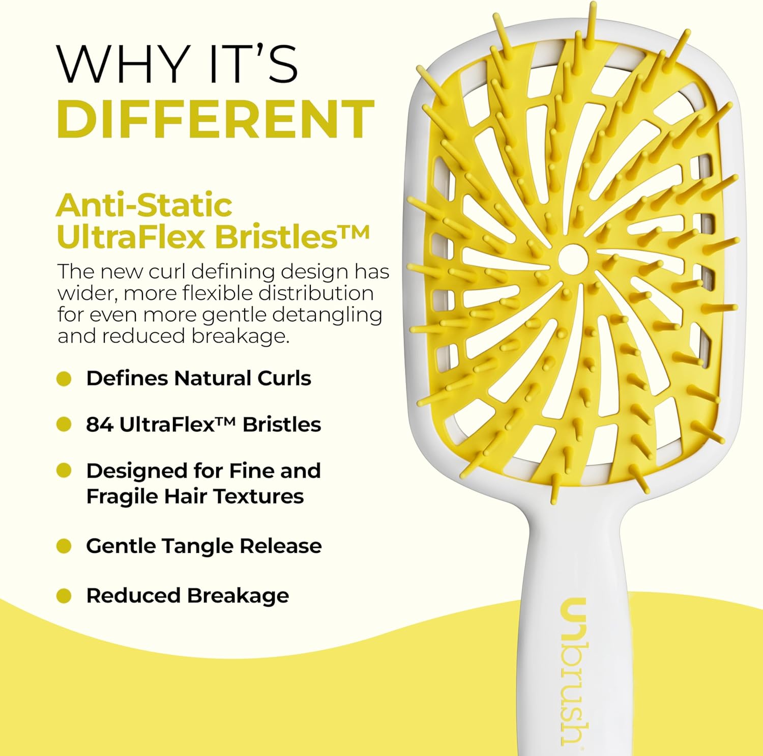 FHI Heat - UNbrush Plus - ultra légère - 84 poils UltraFlex, ventilée, pour cheveux bouclés