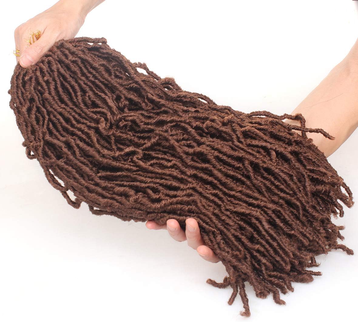 Xtrend - extensions Nu Locs naturelles, 45,7 cm, brun foncé, 12 mèches
