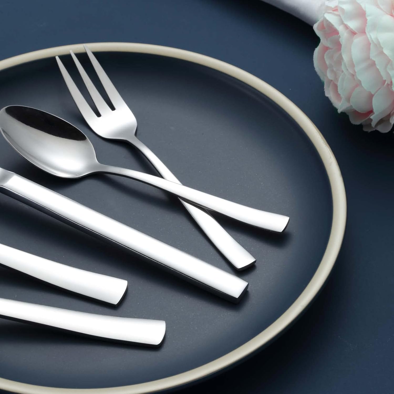 Hunnycook - Set de couverts 30 pièces - inox, poli miroir, 6 personnes