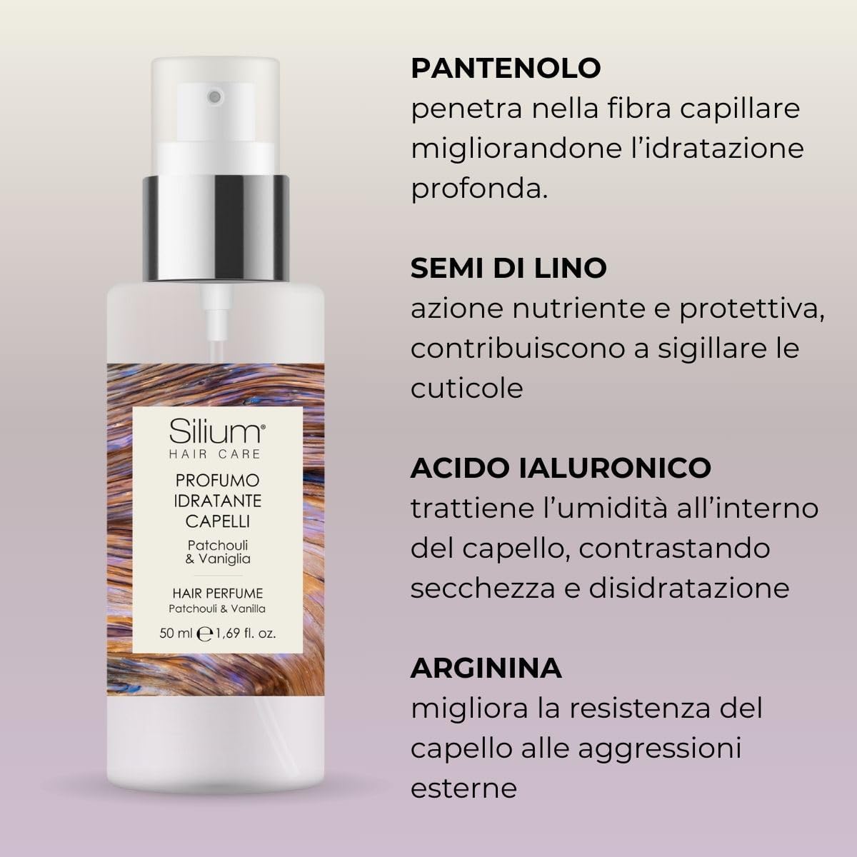 Parfum cheveux hydratant 2x50ml, patchouli vanille, soin intense