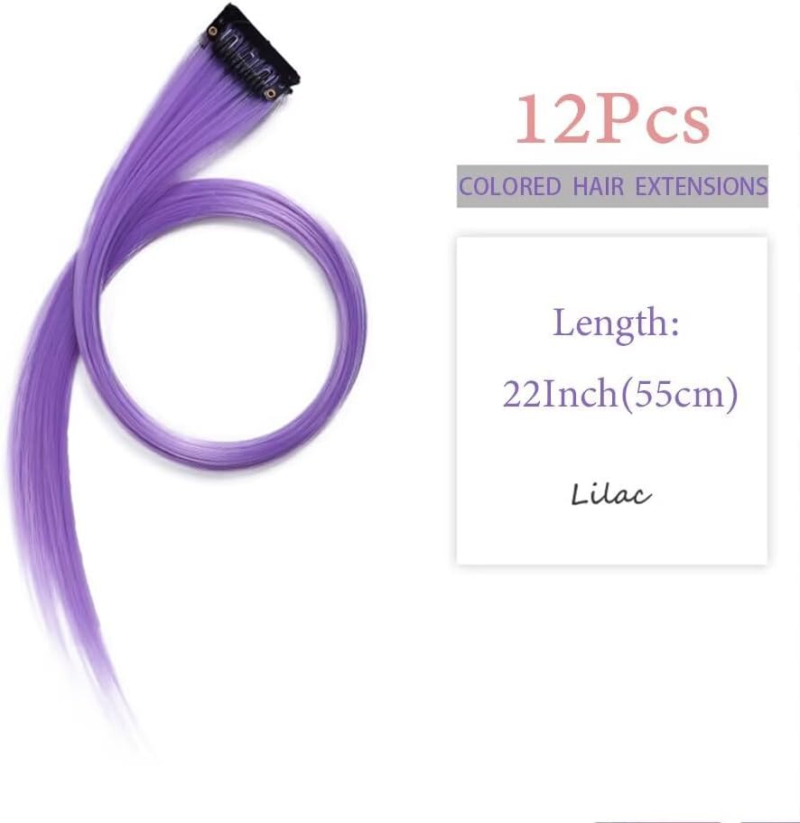 Hellila - mèches colorées 55cm - lot de 12 - tresses/extensions enfants