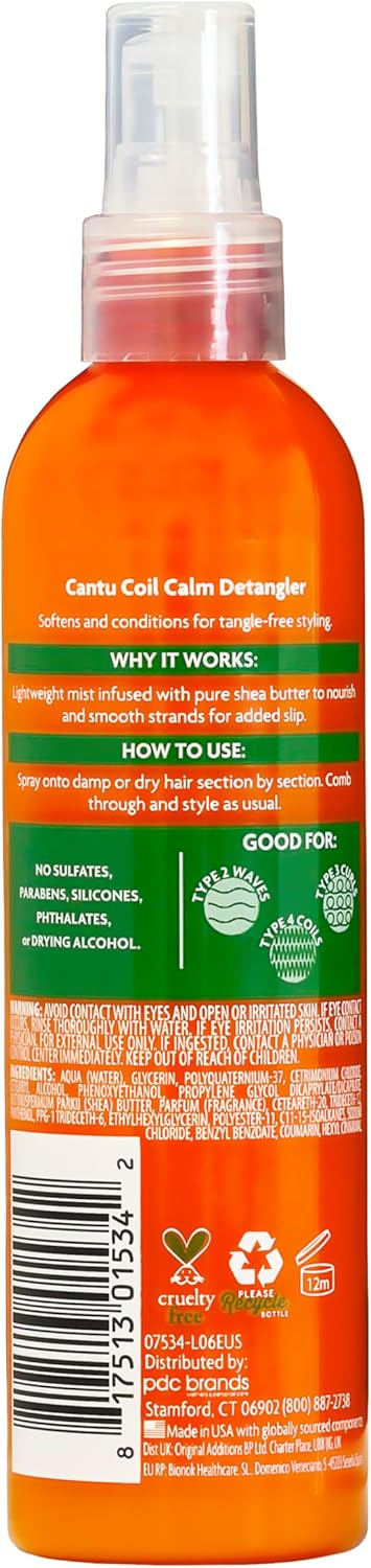 Cantu - Coil Calm Soin Démêlant, 237ml, beurre de karité, lot de 2