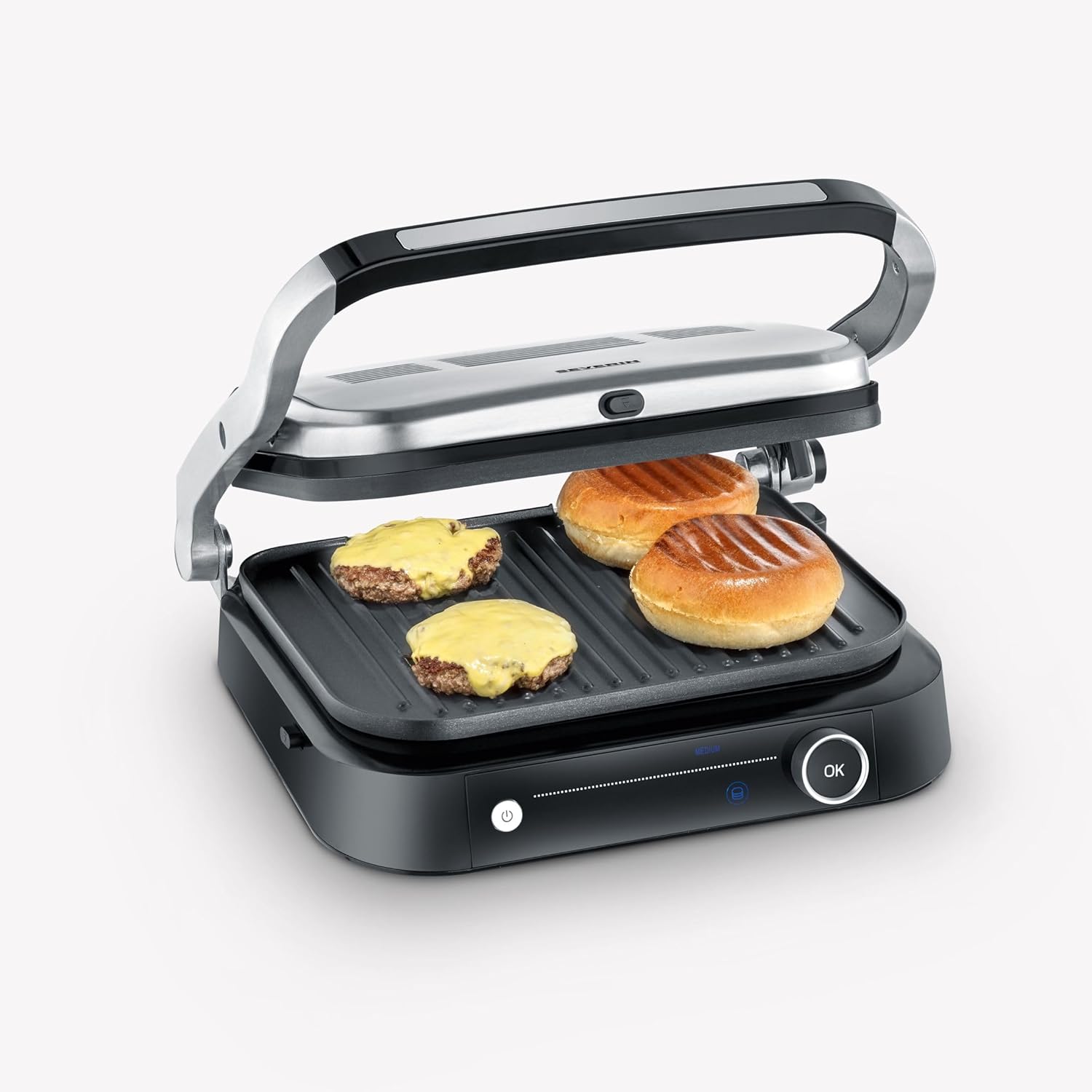 SEVERIN - SEVINI PRO - grille viande multifonction, inox, 1 800 W, KG 2395