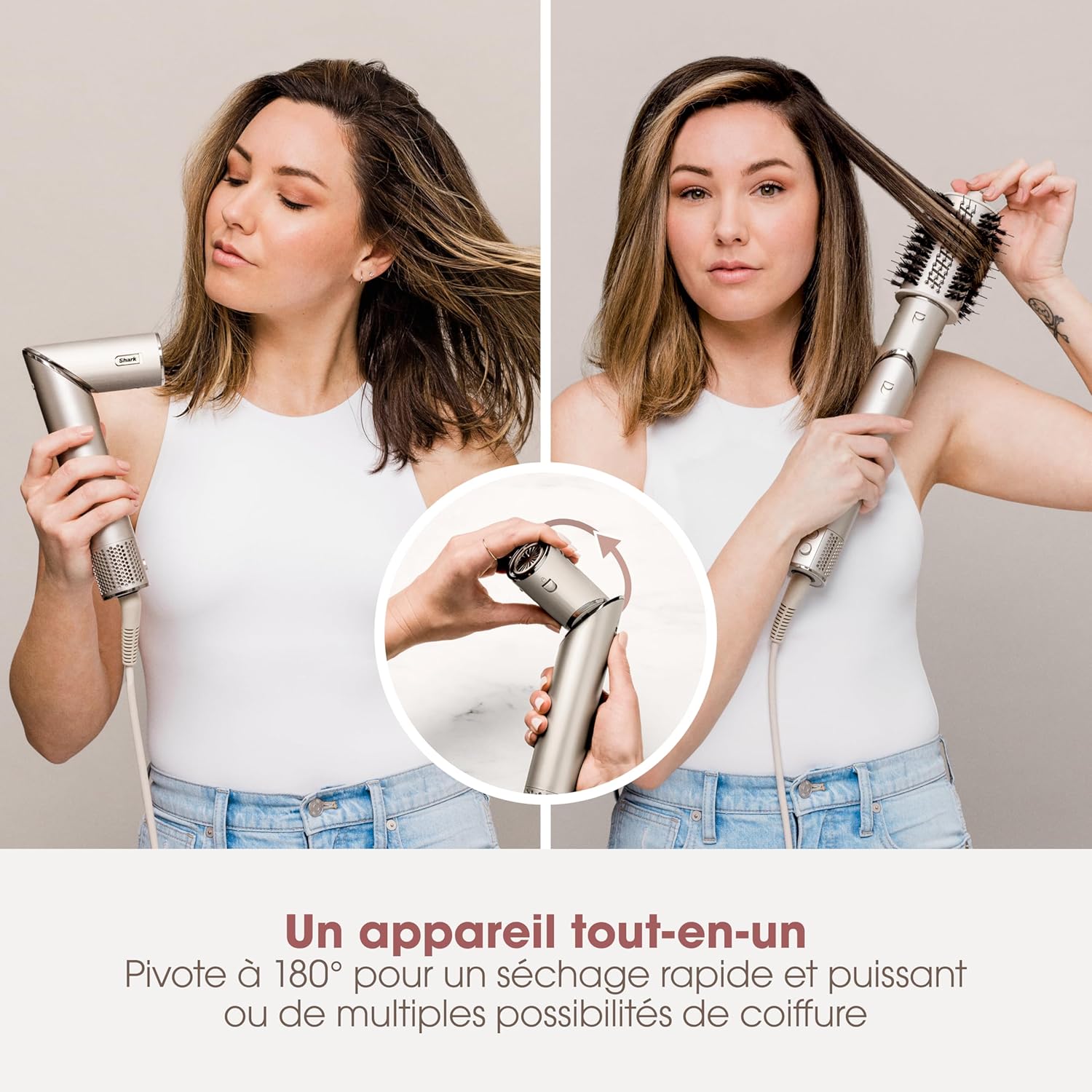 Shark - FlexStyle Air Styler - Multi-accessoires, sans dommage thermique, tous cheveux