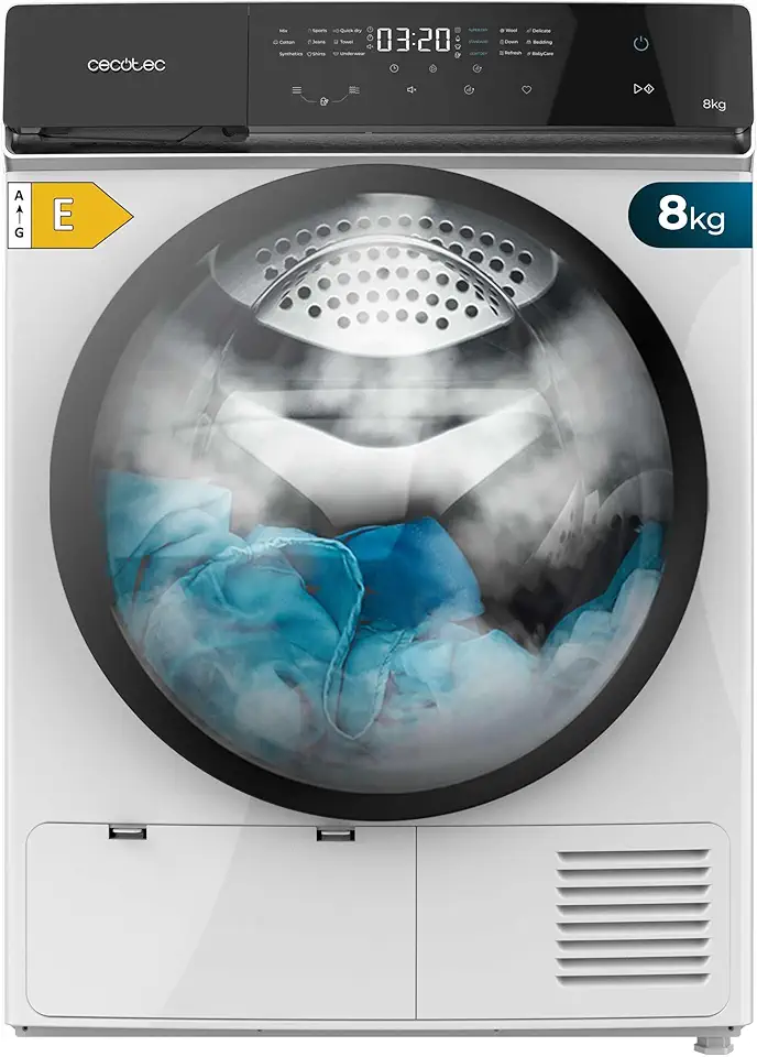 Cecotec - Bolero DressCode Dry 8400 - 8kg - pompe à chaleur, A++, 15 programmes, écran tactile