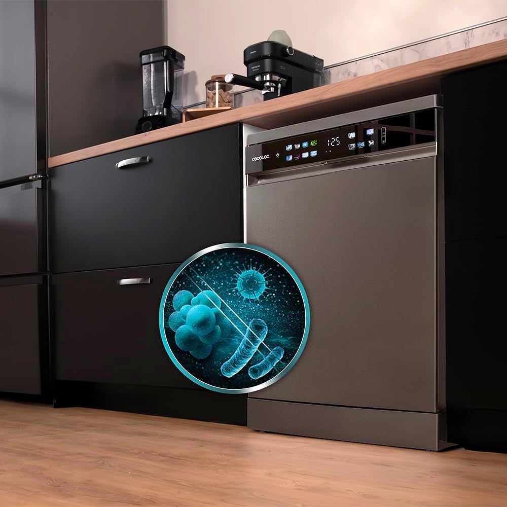 Cecotec - Bolero Aguazero (série 6210) - 60cm - 15 couverts, Classe D, écran FullColor, Dual Zone, Aquastop, plateau rég