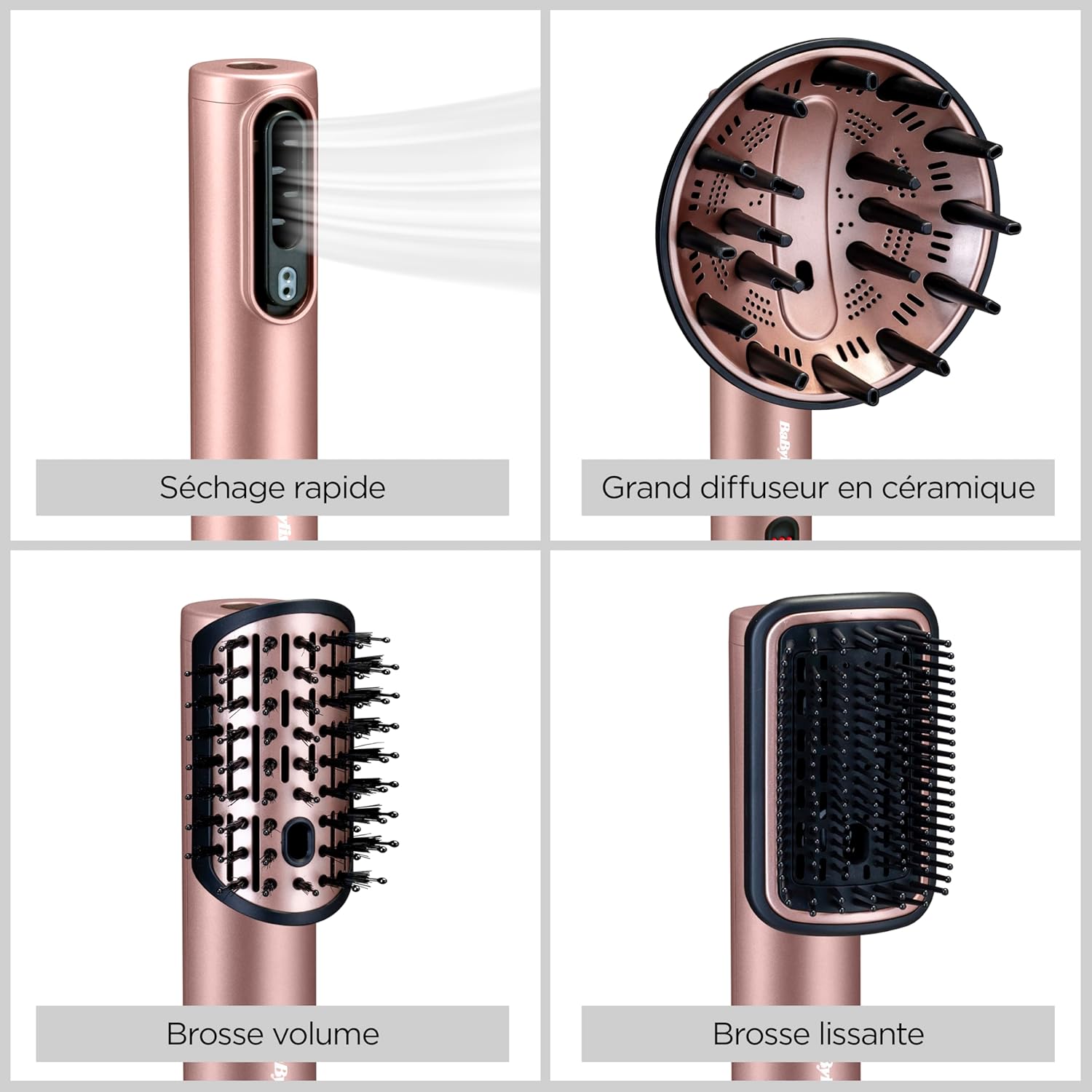 BaByliss - Air Wand série 4-en-1 - ionique, diffuseur, vanity inclus, AS6556E