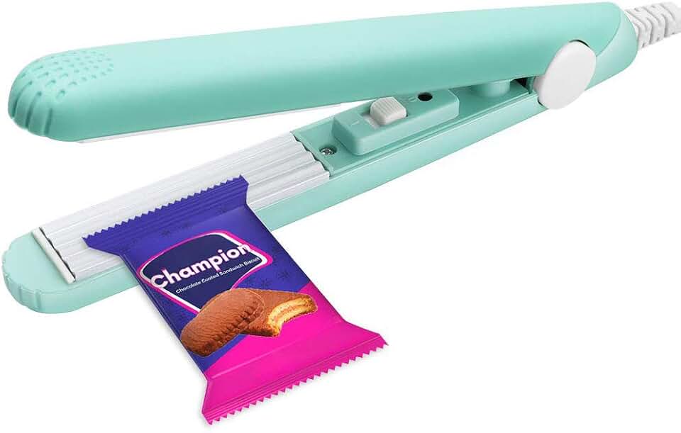 Scellant alimentaire portable - mini, étanche, feuille chauffante, vert