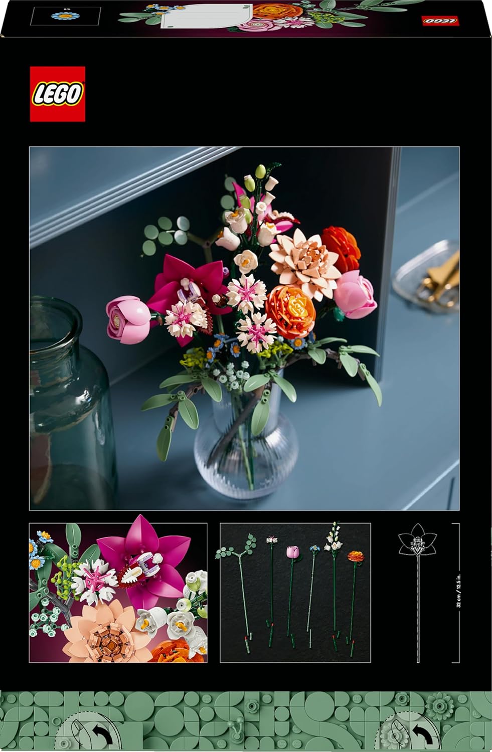 LEGO - Bouquet Botanicals - déco florale adulte, roses et marguerites - 10342