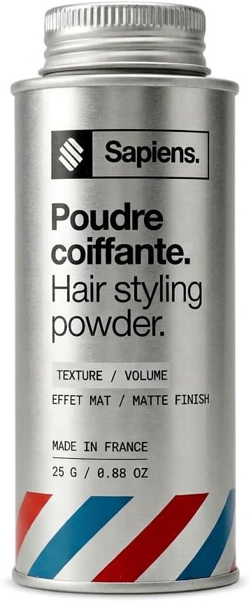 Sapiens - poudre coiffante homme 25g - volume instantané, effet mat