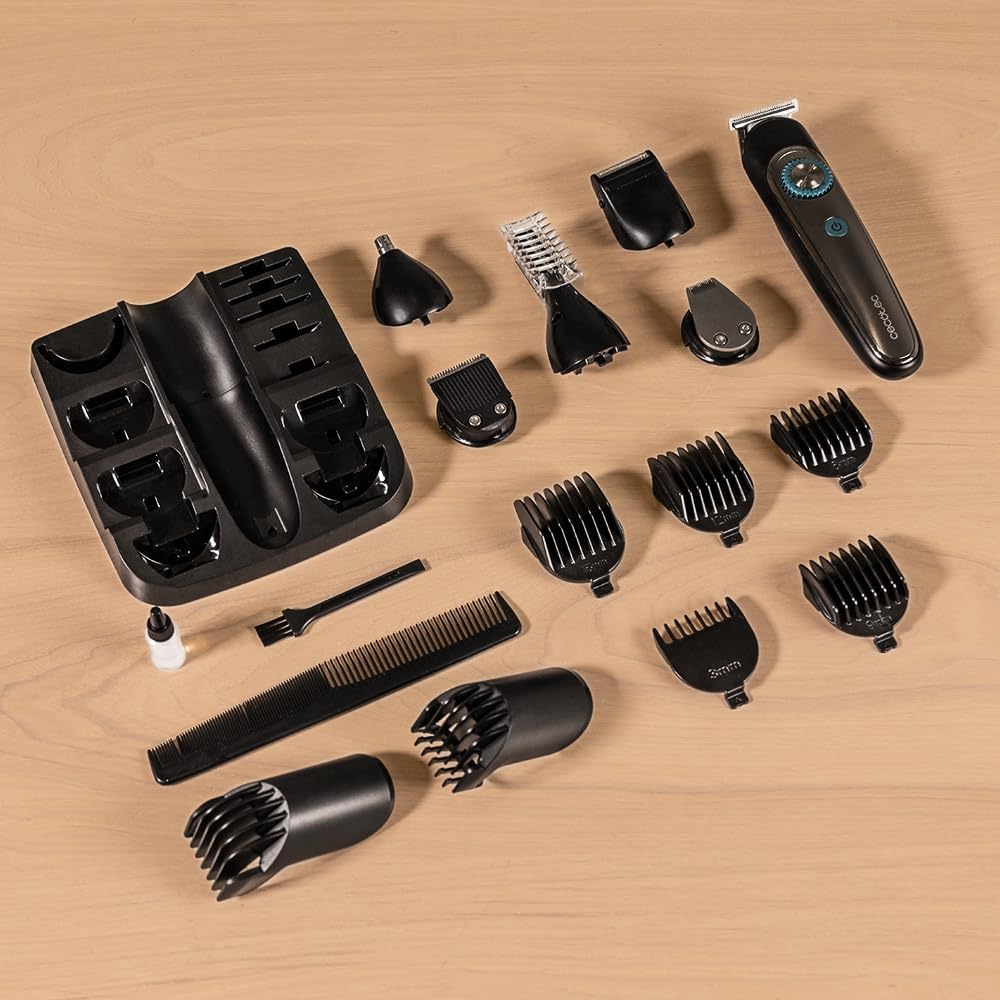 Cecotec - PrecisionCare Multigrooming - tondeuse barbe et cheveux - 6 têtes, 7 peignes, IPX7