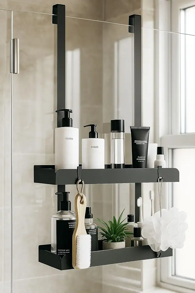 Etagère de douche à suspendre - 55,5 cm - rangement pratique, installation facile