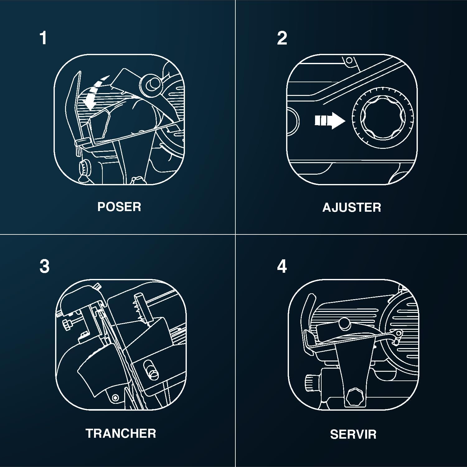 H.Koenig - trancheuse MSX252 - lame 25cm, coupe 0-12mm, aiguiseur intégré