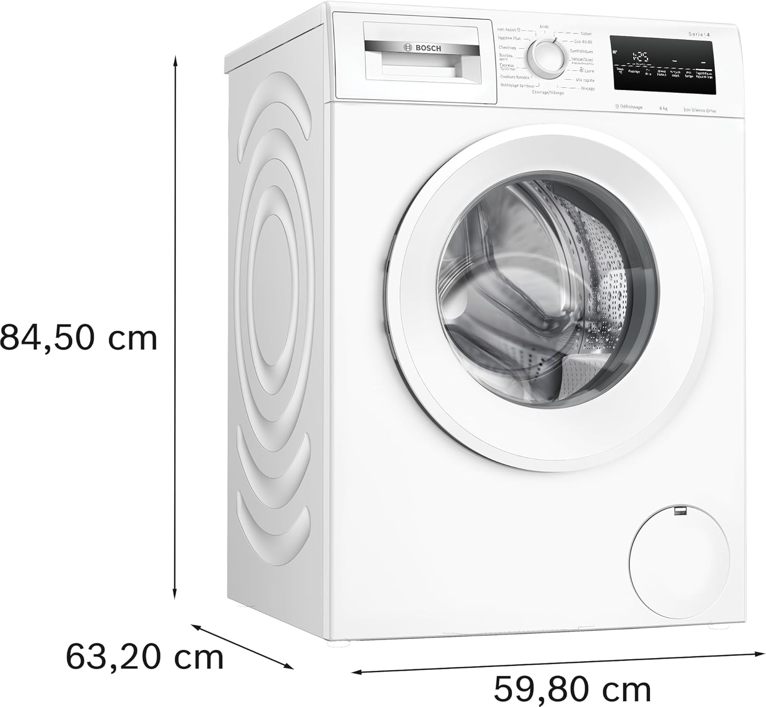 Bosch - Série 4 - 8 kg, 1400 tr/min, hublot - lavage efficace - WAN2827UFR