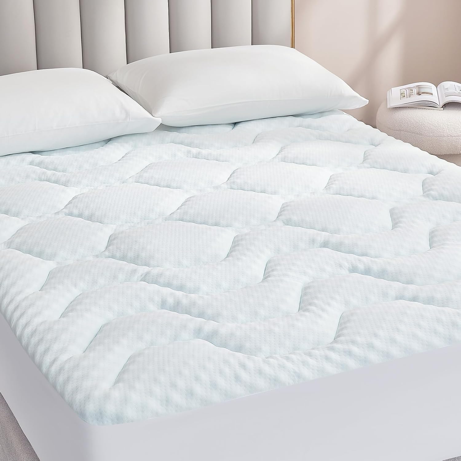 EHEYCIGA - Surmatelas mémoire de forme 140x190, rafraîchissant, poche profonde