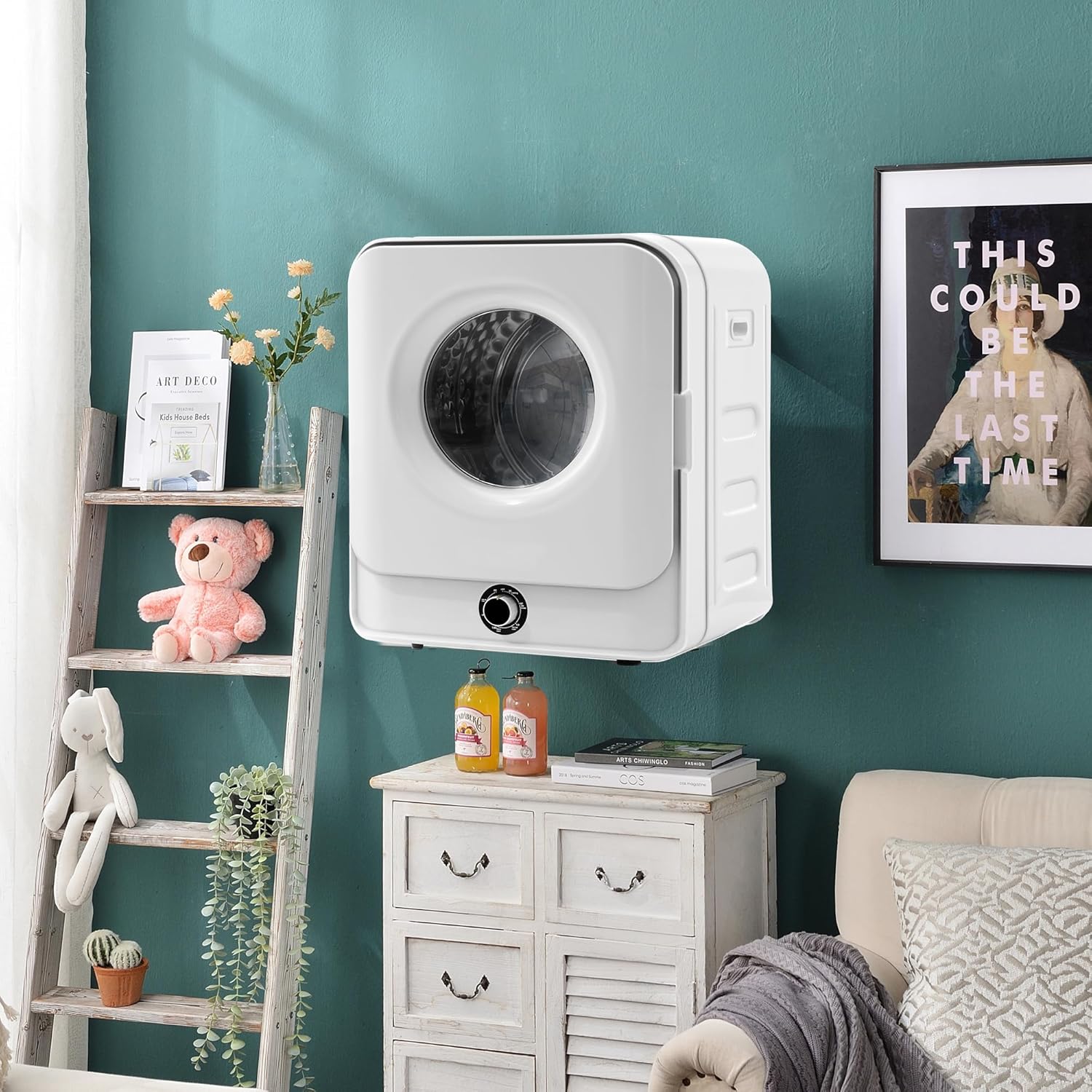 Merax - petit sèche-linge mural, 3-4,5 kg - 5 programmes, sécurité, 830W