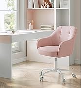 avec dossier capitonné, roulettes et hauteur réglable, positionnée sur un bureau blanc dans un environnement lumineux