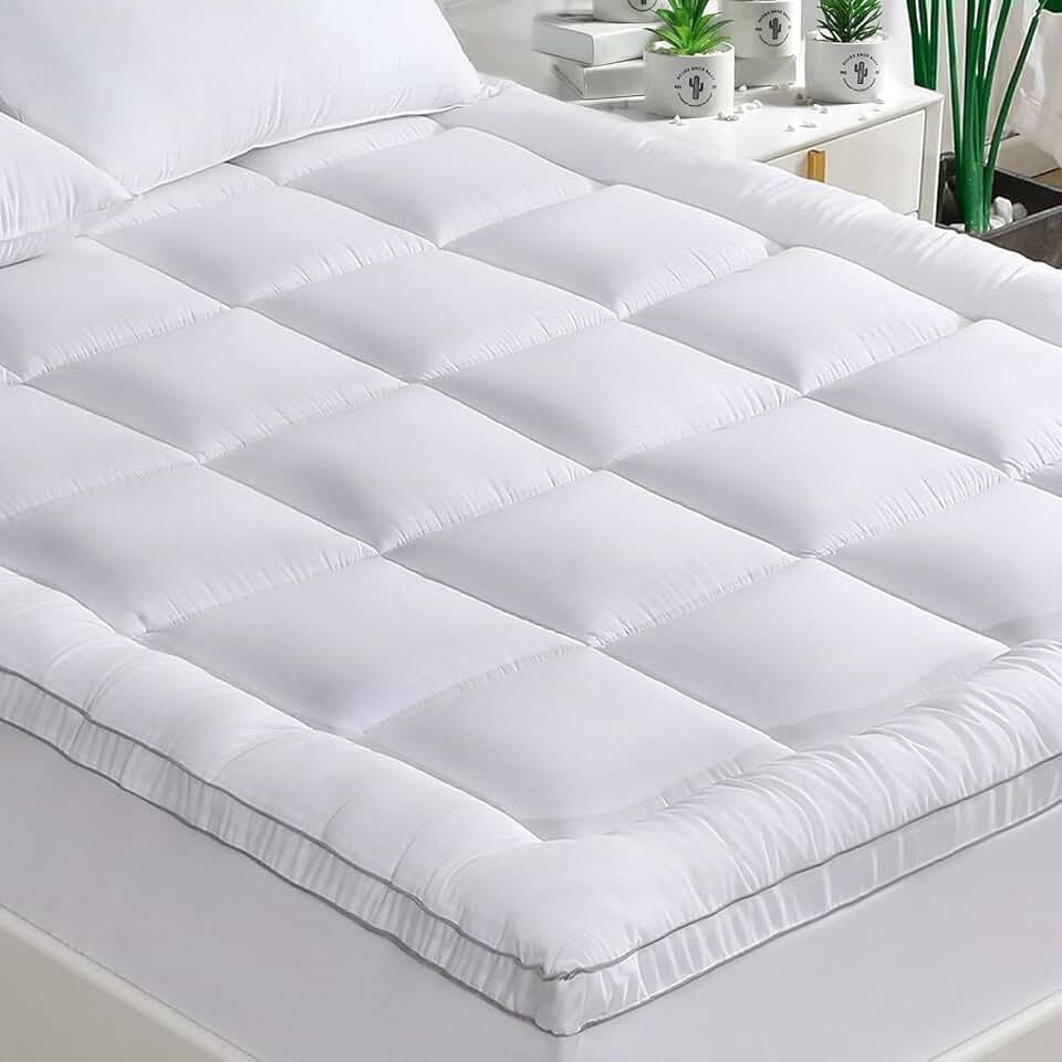 GRT - surmatelas épais 140x190 cm, bambou, ultra-doux, 6 cm, GRT