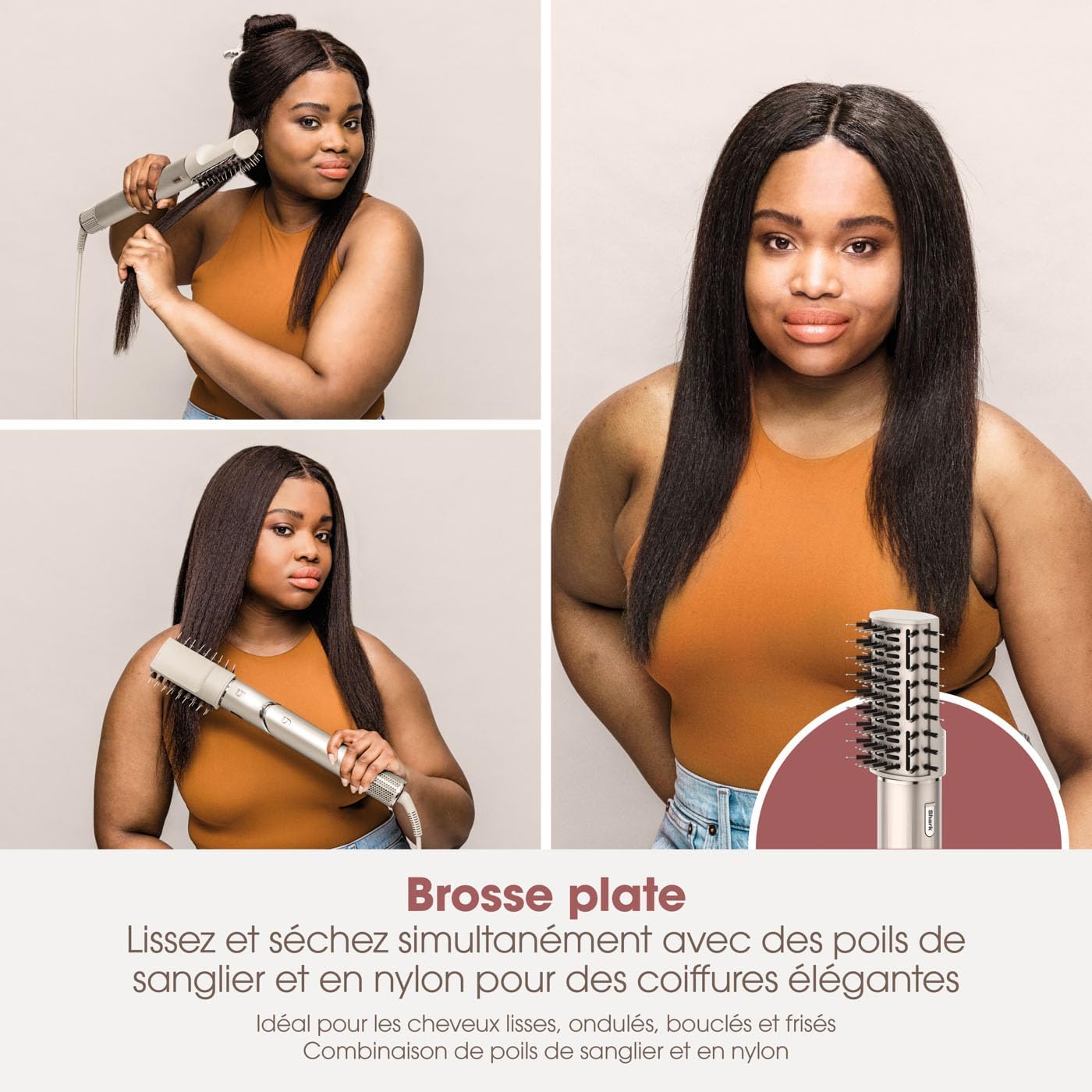 Shark - Styler à air chaud multi-styles - coiffage sans chaleur, brosses, boucleurs, concentrateur, tous cheveux