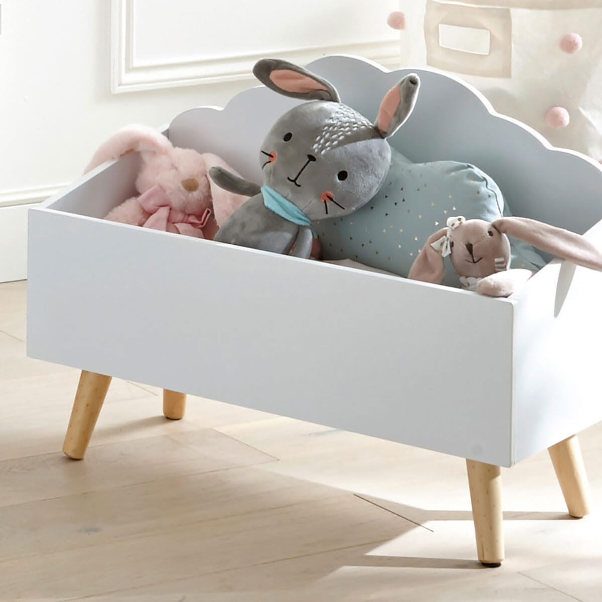 Atmosphera - Coffre Nuage Blanc - rangement enfant 60x30x35 cm