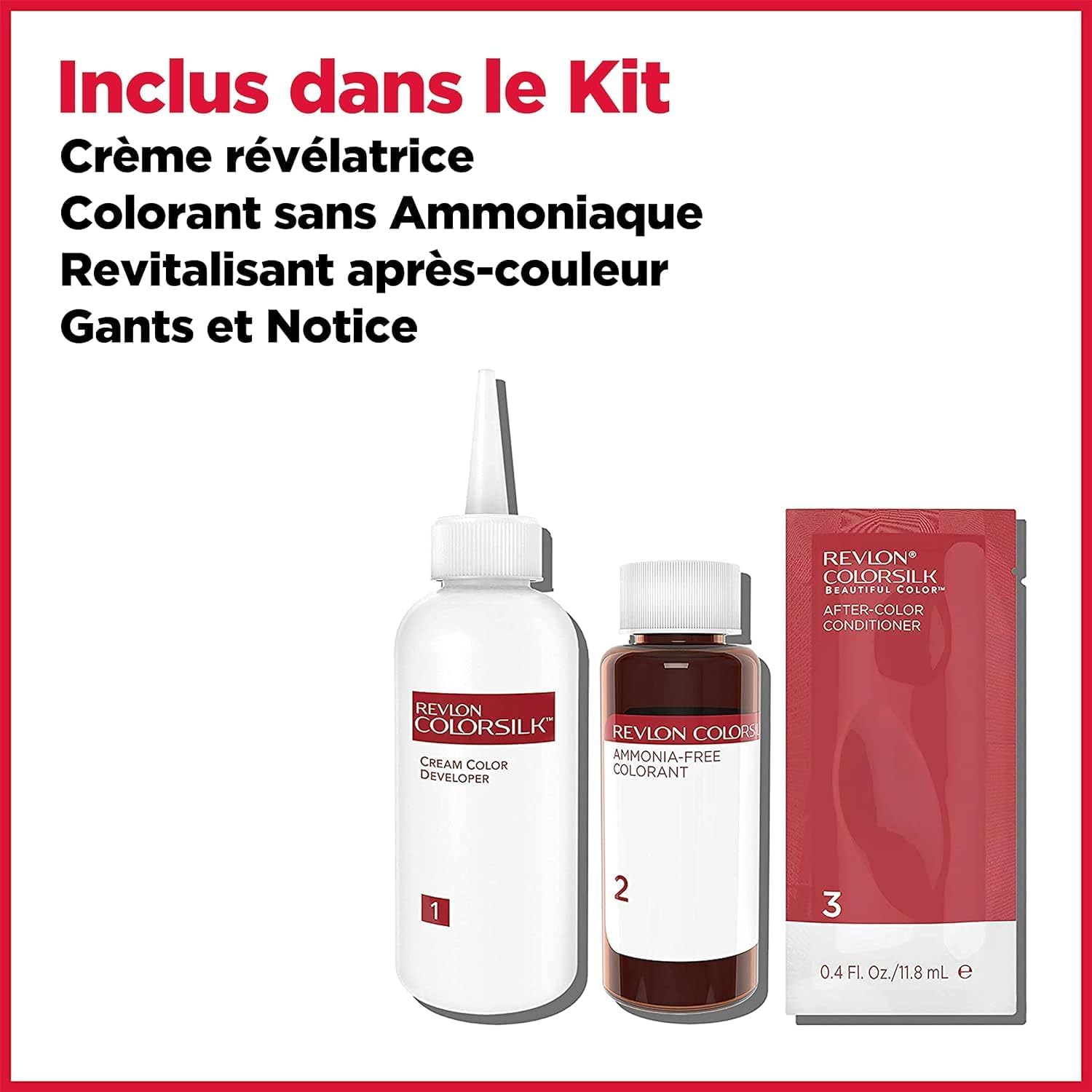 Revlon - Colorsilk Beautiful Color - coloration gel 3D, kératine, couvre 100% des cheveux blancs, 30 Châtain Foncé